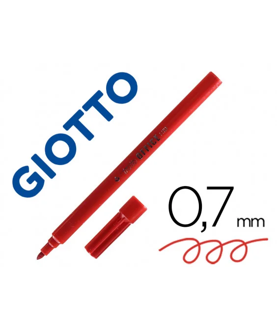 Marcador de Feltro Giotto Tratto Office Fine 0,7 Ponta de Fibra Vermelho