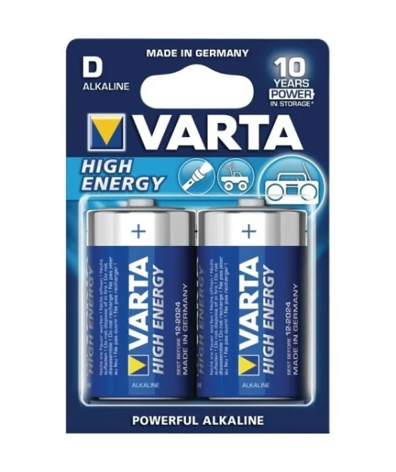 Blister 2 Pilhas Alcalina Varta High Energy 1.5V 4920 D