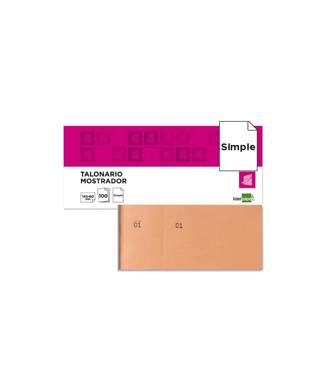 Bloco Talões-Rifas Numerado 1/3 62x145mm Liderpapel Laranja