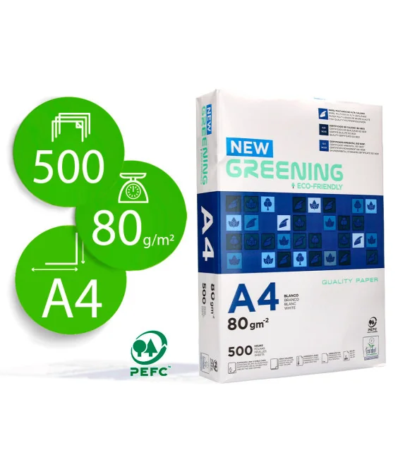 Resma de Papel Fotocopia A4 Greening 80gr