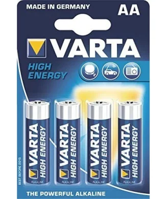 Blister 4 Pilhas Alcalina Varta High Energy 1.5V 4906 AA