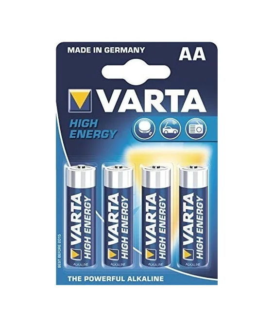 Blister 4 Pilhas Alcalina Varta High Energy 1.5V 4906 AA