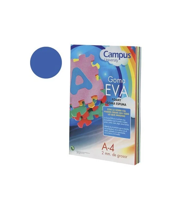 Emb. c/ 10 Placas EVA Moosgummy Lisa A4 455 Azul