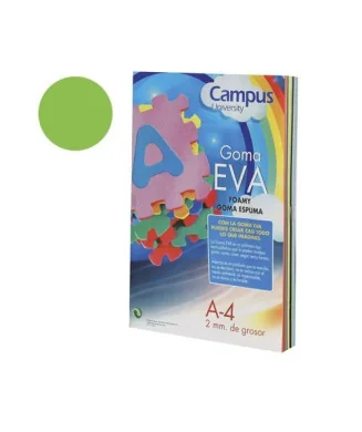 Emb. c/ 10 Placas EVA Moosgummy Lisa A4 458 Verde Claro