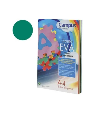 Emb. c/ 10 Placas EVA Moosgummy Lisa A4 462 Verde