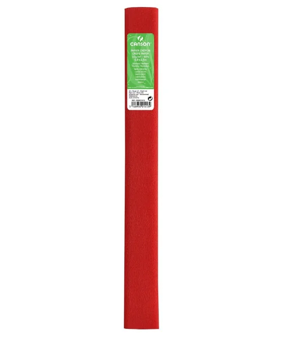 Blister c/ 1 Folha Papel Crepe Canson 0.5x2.5M 1413 Vermelho