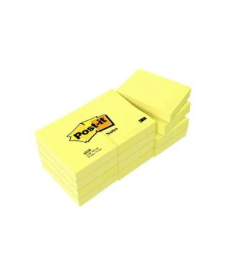 Bloco Notas Adesivas Post-It 3M Amarelo 38x51mm