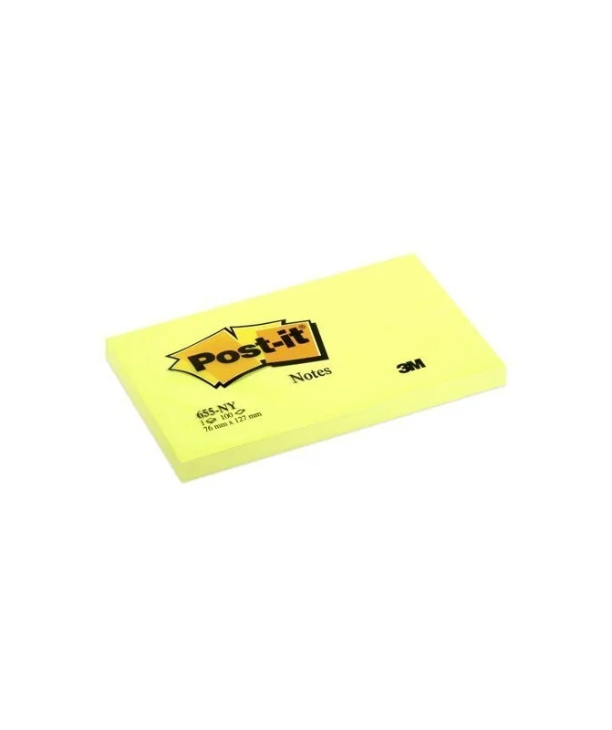 Blocos Notas Adesivas Post-It 3M Amarelo 127x76mm