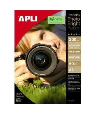 Emb. c/50 Folhas Papel Fotografia A4 Apli 200g 12239