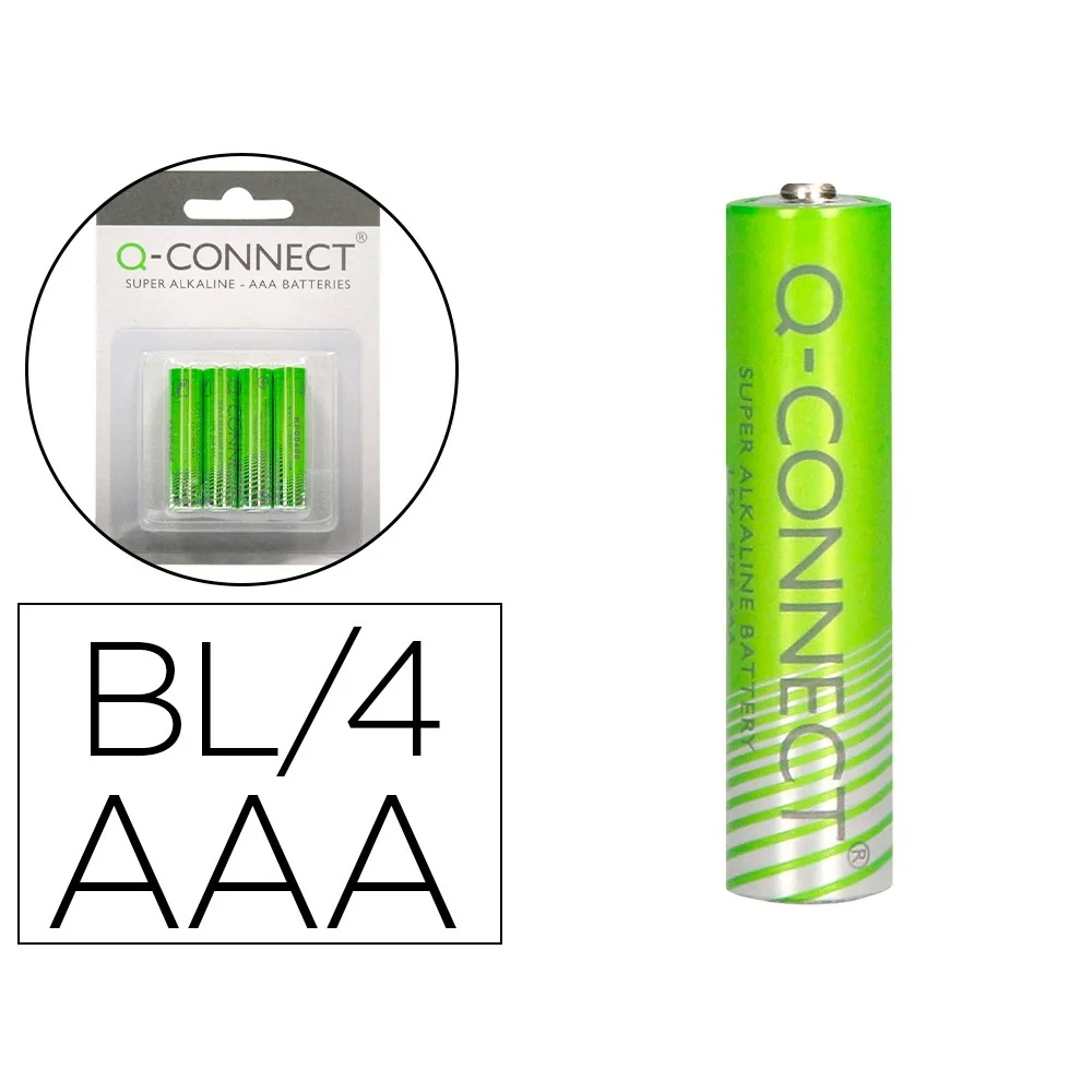 Blister 4 Pilhas Alcalinas Q-Connect AA