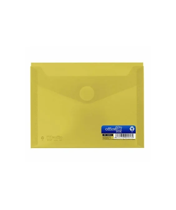 Envelope em Plástico A6 c/ Velcro 90953 Amarelo