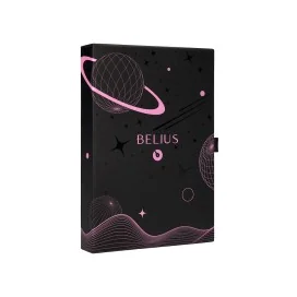 Conjunto Estojo Imitação Pele e Caneta Roller Belius Space B Rosa em Caixa Design