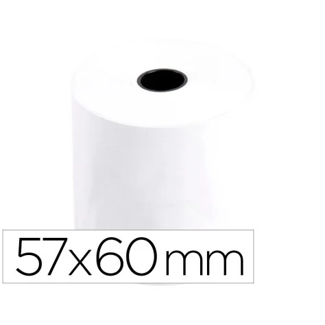 Pack 10 Rolos Papel Branco Térmico p/ Máquina 57x60x11