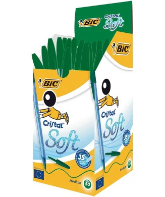 Esferográfica BIC Cristal Soft Verde