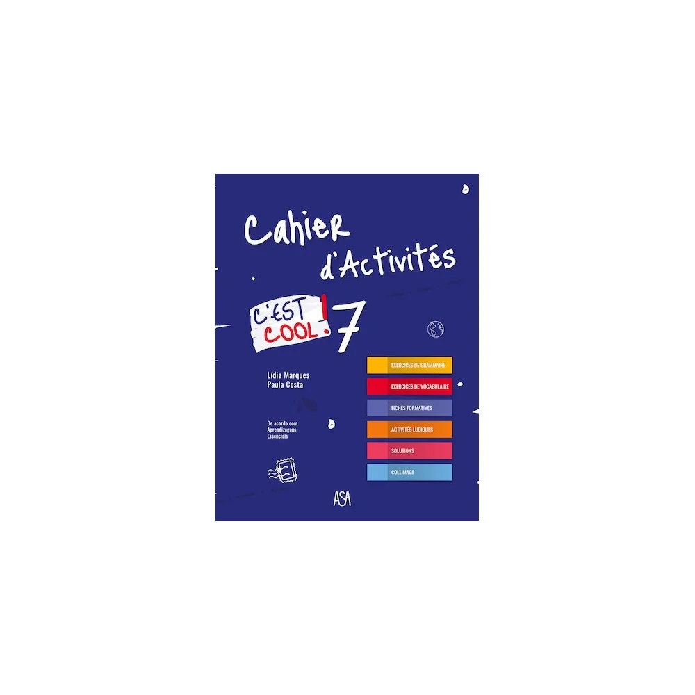 9789892349947 - C'est cool! 7 - Francês 7º Ano - Caderno de Atividades