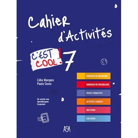 9789892349947 - C'est cool! 7 - Francês 7º Ano - Caderno de Atividades