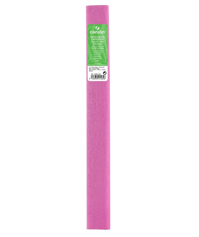 Blister c/ 1 Folha Papel Crepe Canson 0.5x2.5M 1485 Rosa