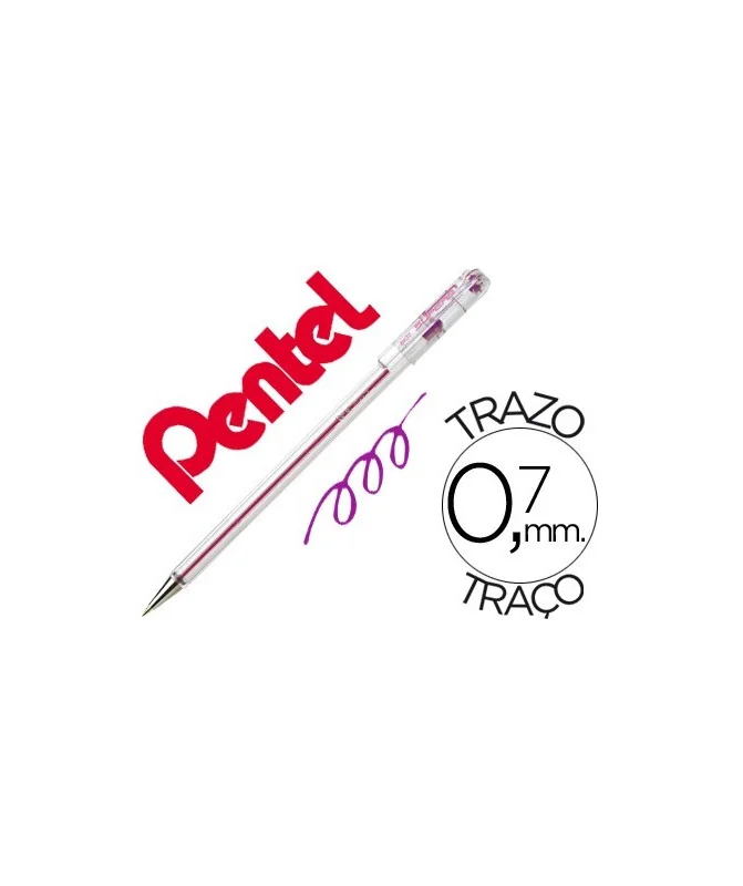 Esferográfica Pentel SuperB BK77 Rosa