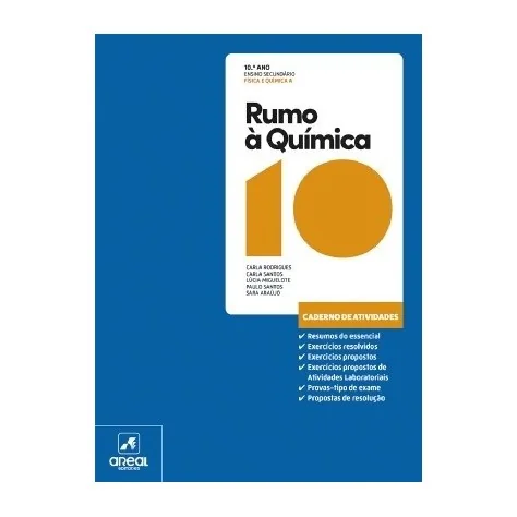 9789897675485 - Rumo à Química 10 - Química A 10.º Ano - Caderno de Atividades