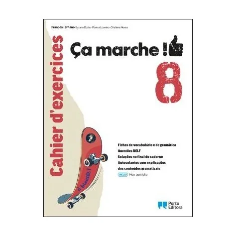 9789720318084 - Ça marche ! - Cahier d'exercices / Mon portfolio - Francês - 8.º Ano - Caderno de Atividades