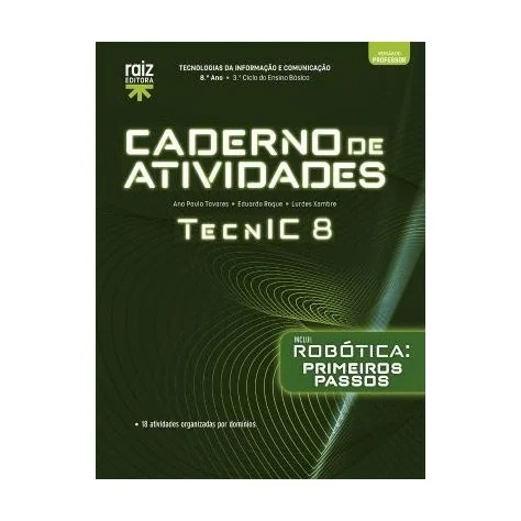 9789897445002 - TecnIC 8 - Caderno Atividades / Robótica - TIC - 8.º Ano - Caderno de Atividades