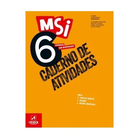 9789897679209 - MSI 6 - Matemática Sob Investigação 6 - 6.º Ano - Caderno de Atividades