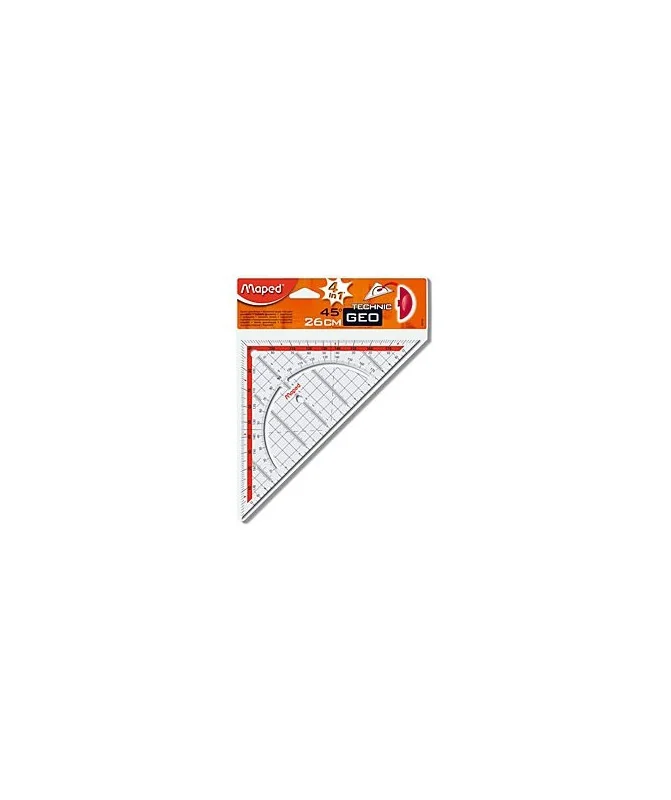 Esquadro Geométrico Maped c/ Pega 45º 26cms 28700