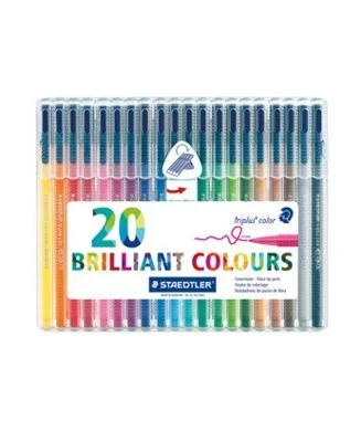 Estojo 20 Marcadores Staedtler Triplus Color 323SB20