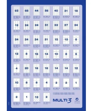 Etiquetas Adesivas Computador A4 Multi3 105 x 74mm 04712