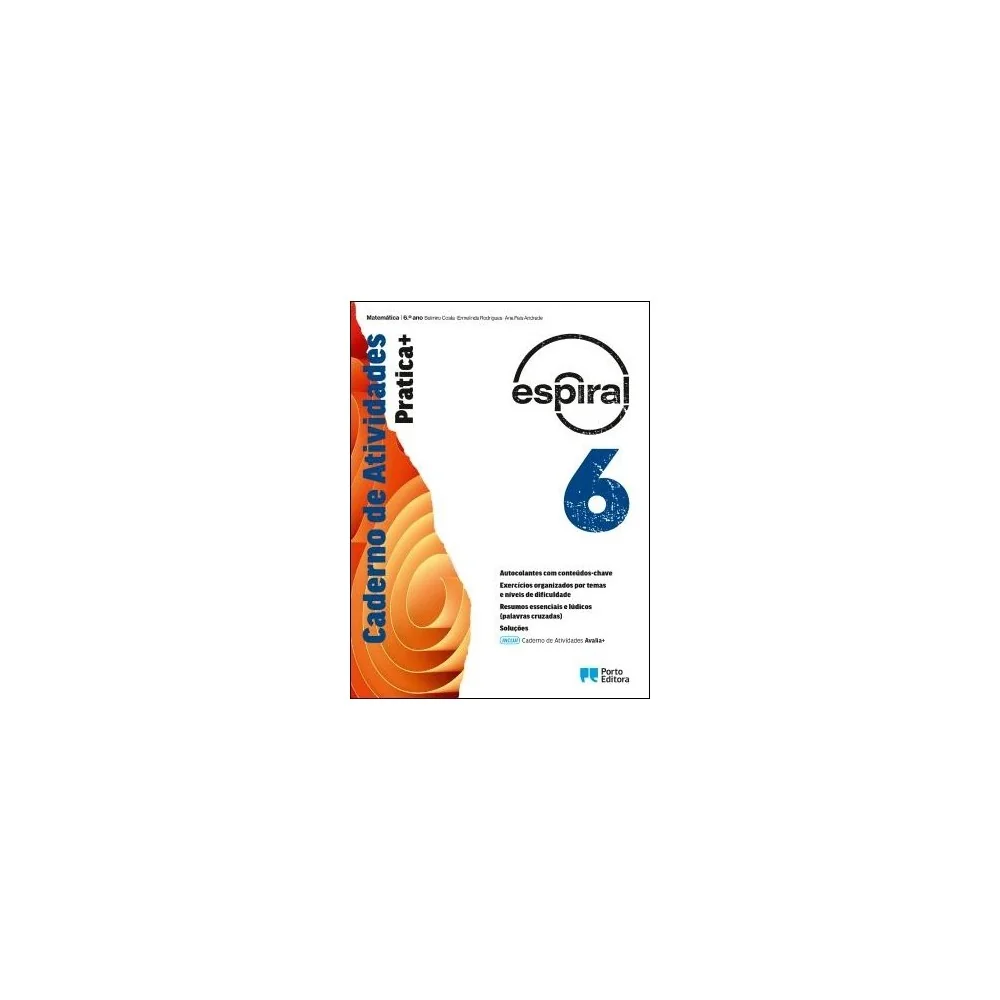 9789720205940 - Espiral 6 - Matemática - Caderno de Atividades: Pratica+/Caderno de Atividades: Avalia+