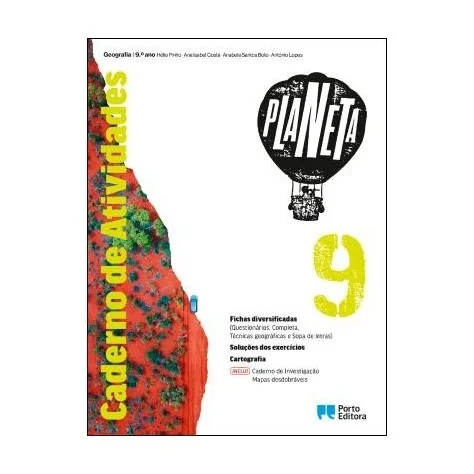 9789720320933 - PLANETA 9 - Geografia - Caderno de Atividades/Caderno de Investigação 9789720320933 - PLANETA 9 - Geografia - Caderno de Atividades/Caderno de Investigação