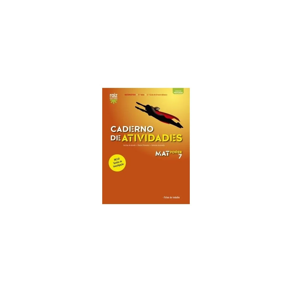9789897444227 - MatPower 7 - Matemática - Tarefas de investigação/Caderno de Atividades