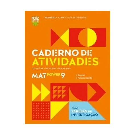 9789897445699 - MatPower 9 - Matemática - Caderno de Atividades / Tarefas de investigação 9789897445699 - MatPower 9 - Matemática - Caderno de Atividades / Tarefas de investigação