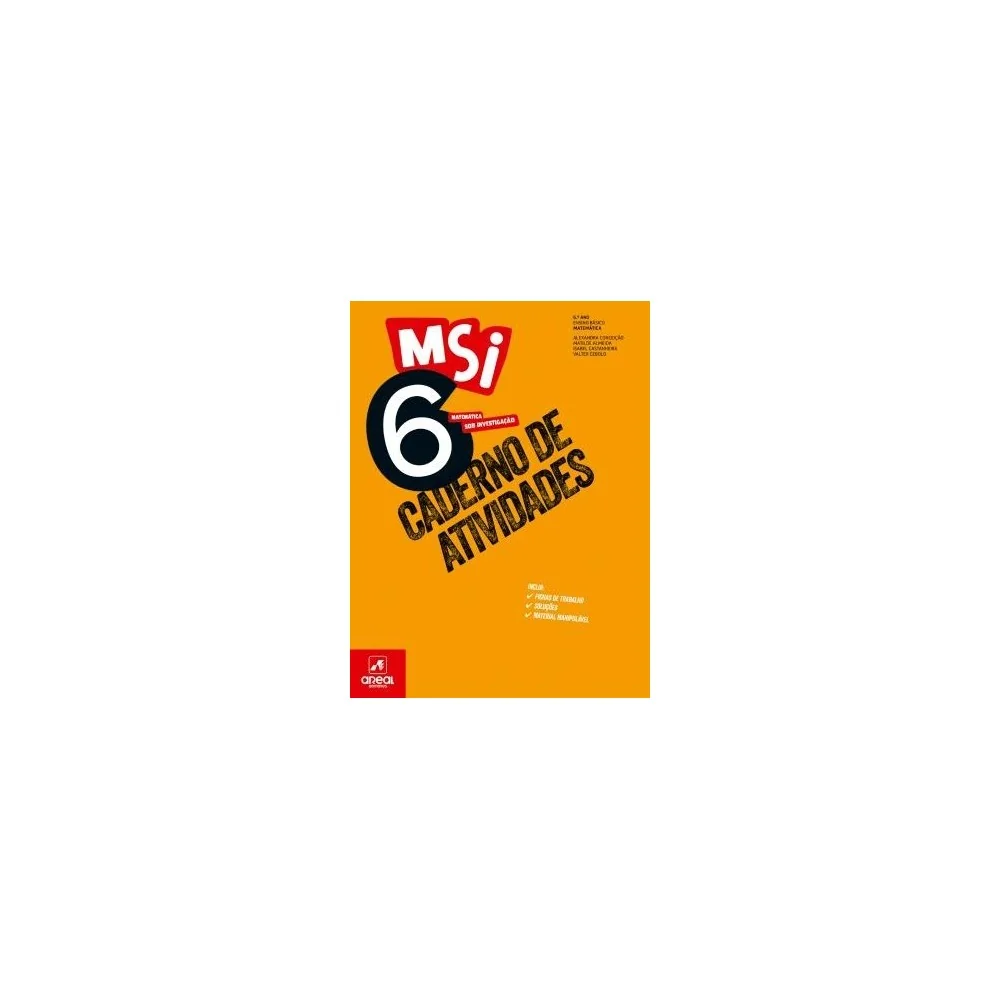 9789897679209 - MSI 6 - Matemática Sob Investigação 6 - Caderno de Atividades