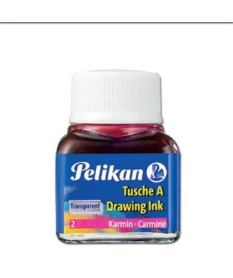 Frasco 10mls Tinta da China Pelikan 523 2 Carmim