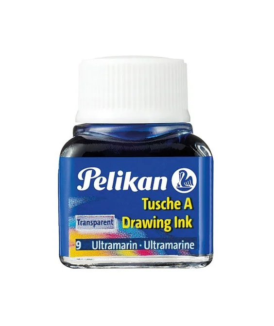 Frasco 10mls Tinta da China Pelikan 523 9 Azul Ultramar