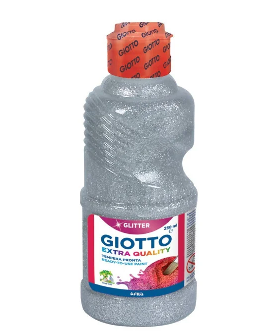 Frasco Guache Glitter Giotto 250 ml 531202 Prata