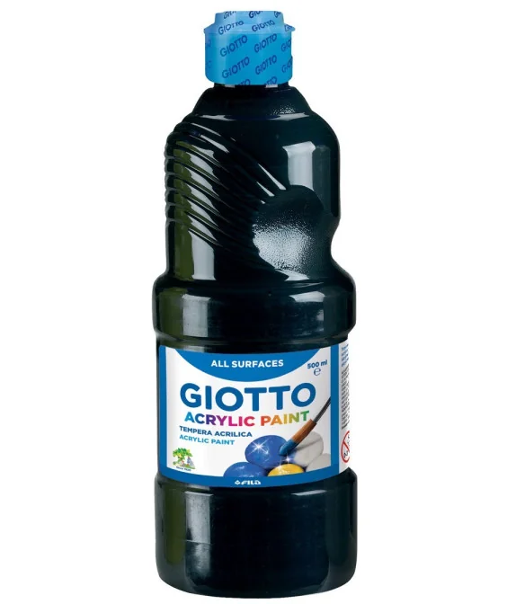 Frasco Guache Acrílico Giotto 500 ml 533724 Preto