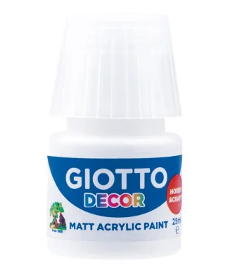 Frasco Guache Acrílico Giotto Decor 25 ml 538101 Branco