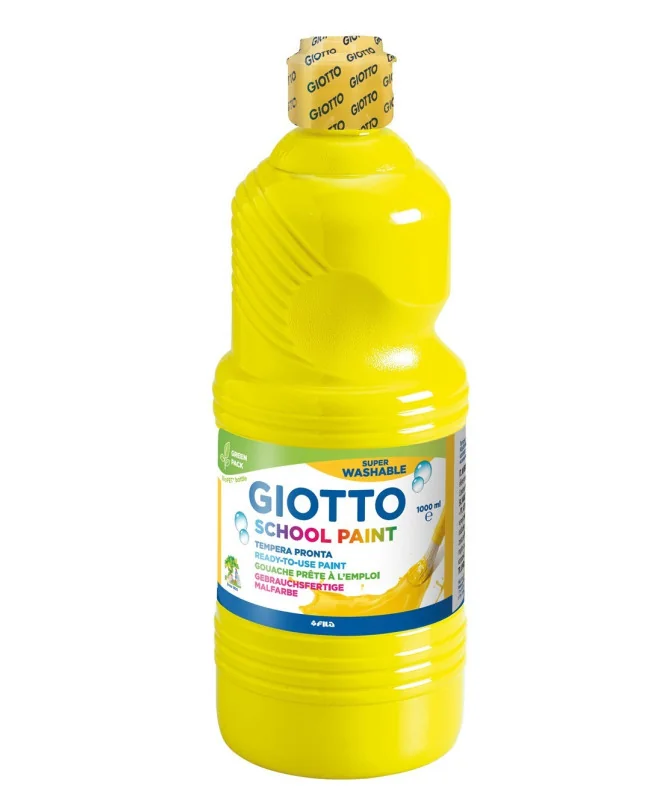 Frasco Guache Escolar Giotto 1000 ml 535502 Amarelo Primário