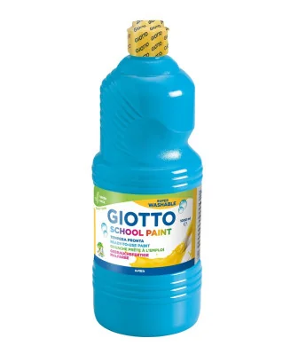 Frasco Guache Escolar Giotto 1000 ml 535515 Azul Cyan