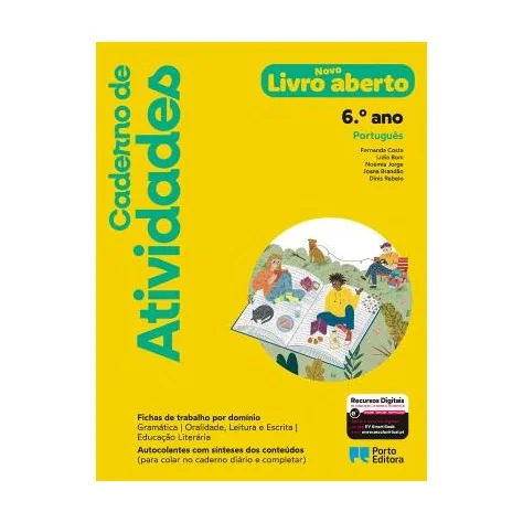 9789720200242 - Novo Livro aberto 6 - Português - Caderno de Atividades