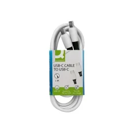 Cabo USb-C a USB-C Q-Connect PVC 1M Branco