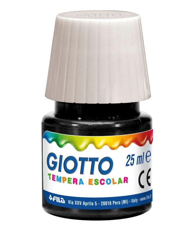 Frasco Guache Escolar Giotto 25 ml 356924 Preto