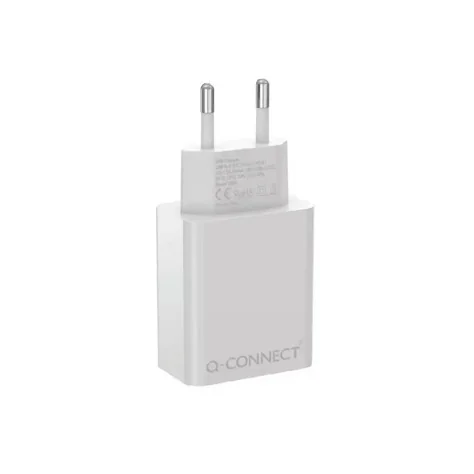 Carregador USB-A e USB-C Q-Connect 20W Branco Carregador USB-A e USB-C Q-Connect 20W Branco