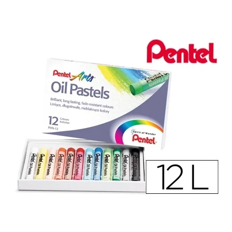 pastel de Oleo Pentel Arts 12 Cores