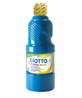 Frasco Guache Escolar Giotto 500 ml 535315 Azul Cyan