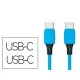 Cabo USB-C a USB-C Q-Connect PVC 2M Azul