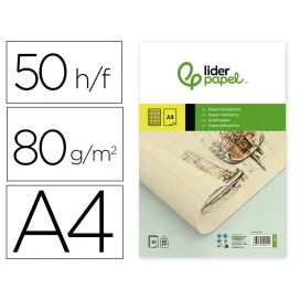 Bloco Papel Milimétrico Liderpapel A4 50fls 80gr