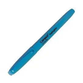 Caneta Marcador Sublinhador Fluorescente Campus University Neon Azul